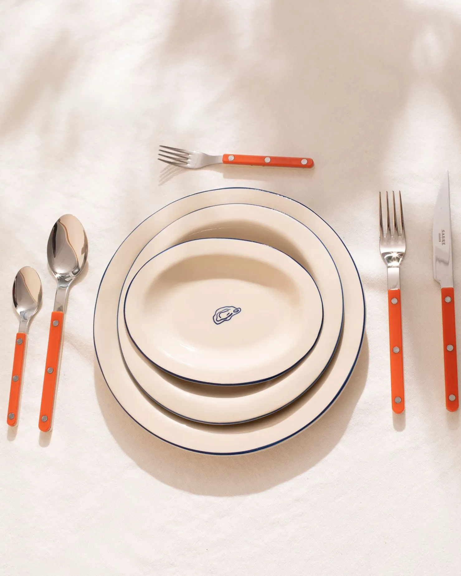 Motel a Miio MaM x Sabre Paris Besteck 5er-Set orange off-white