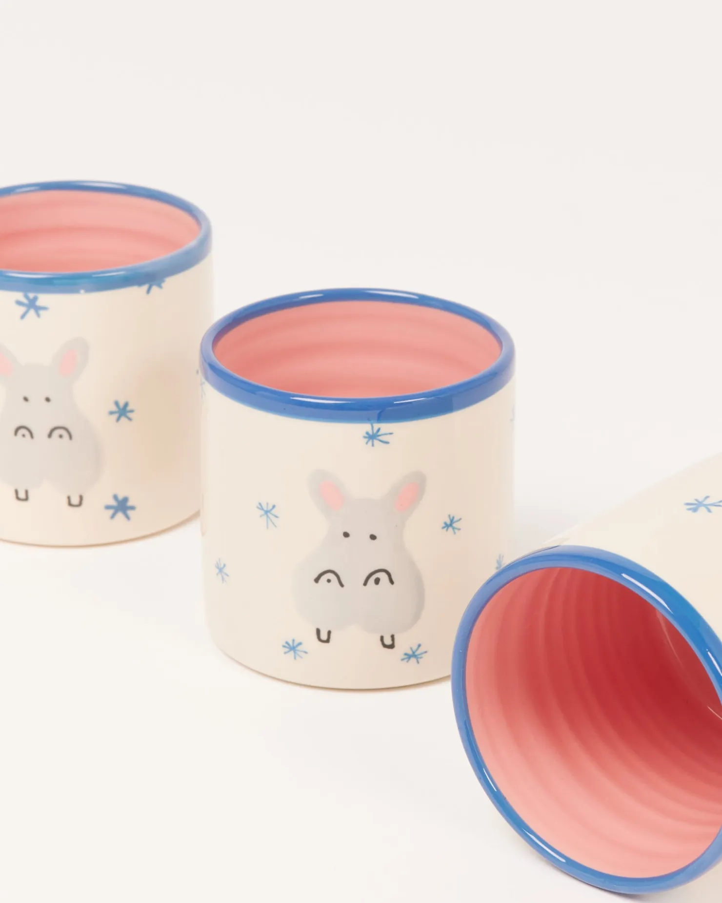 Motel a Miio Miio Miini Becher groß Hippo weiß blau New