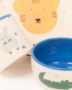 Motel a Miio Miio Miini Geschirr-Set 3-teilig weiß blau Outlet