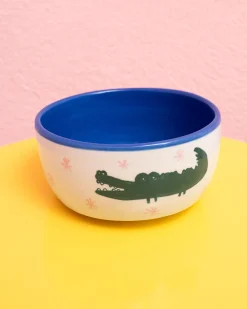 Motel a Miio Miio Miini Müslischale Croco weiß blau New