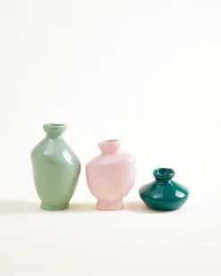 Motel a Miio Mino Vase 3er-Set dunkelgrün lila salbei Best