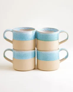 Motel a Miio Nódoa Tasse groß 4er-Set dipped hellblau Hot