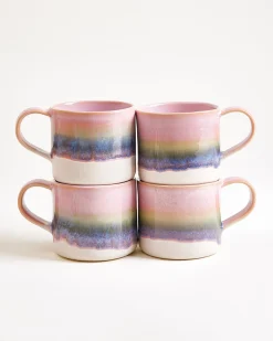 Motel a Miio Nódoa Tasse groß 4er-Set dipped rosa grün Hot