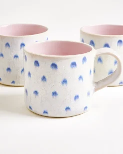 Motel a Miio Nódoa Tasse groß 6er-Set gepunktet rosa blau
