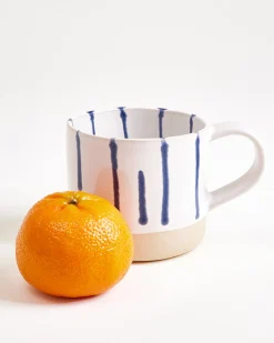 Motel a Miio Nódoa Tasse groß 6er-Set gestreift weiß blau