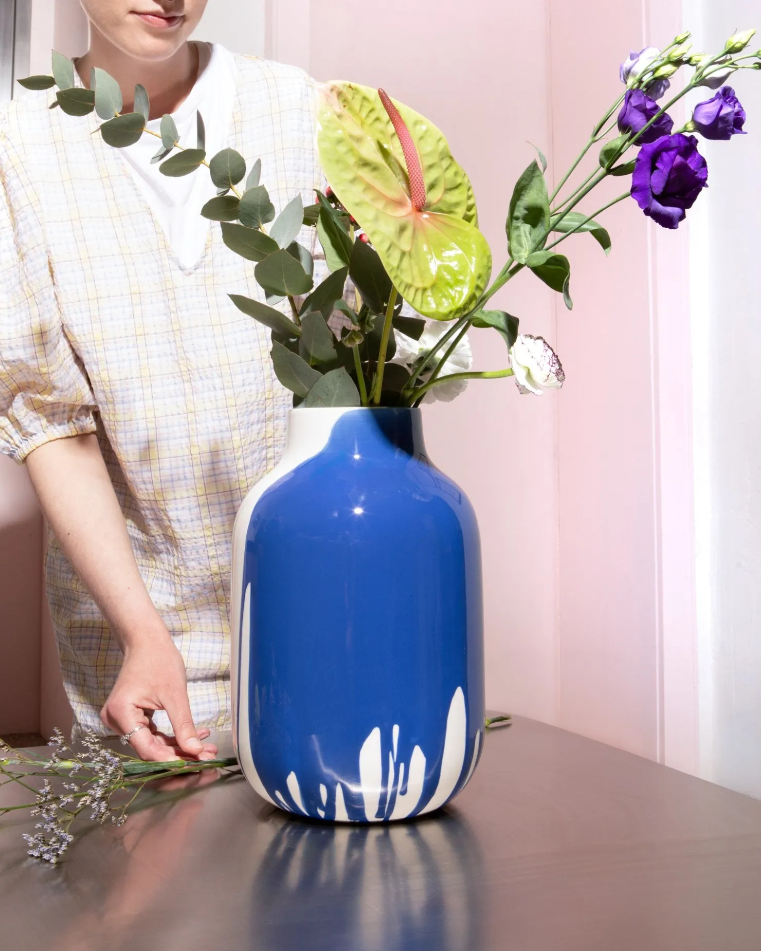 Motel a Miio Nuno Vase L drip sand blau Hot