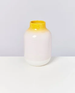 Motel a Miio Nuno Vase L gesprenkelt gelb rosa Clearance