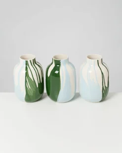 Motel a Miio Nuno Vase M drip dunkelgrün hellblau Online