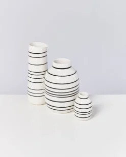 Motel a Miio Nuno Vase M gestreift schwarz weiß Best