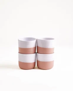 Motel a Miio Seda Becher klein 4er-Set rosé weiß New