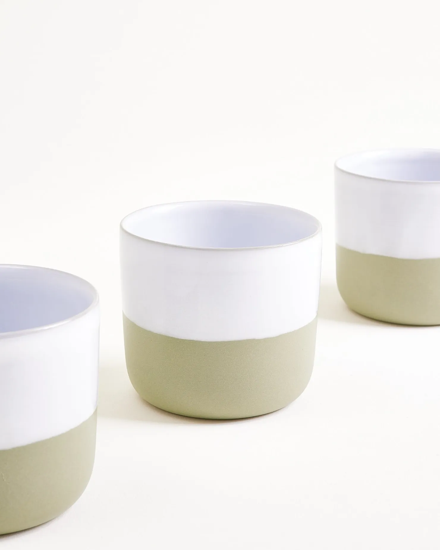 Motel a Miio Seda Becher klein salbeigrün weiß Clearance