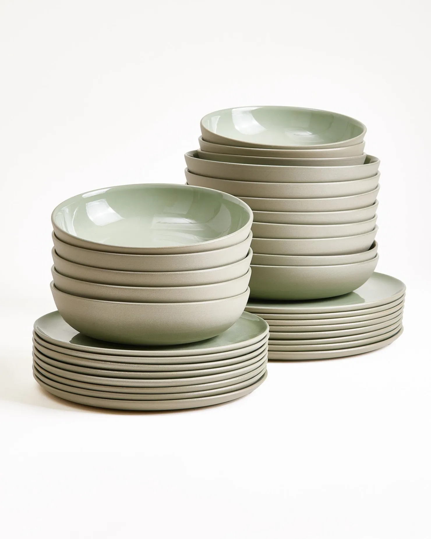 Motel a Miio Seda Geschirr-Set 32-teilig salbeigrün Clearance