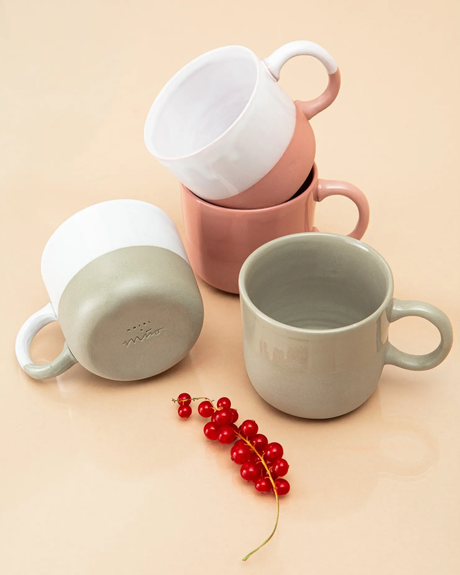 Motel a Miio Seda Tasse klein rosé weiß Outlet