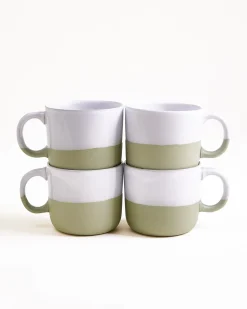 Motel a Miio Seda Tasse klein 4er-Set salbeigrün weiß Online