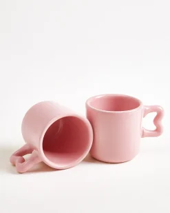 Motel a Miio Seia Espressotasse & Espressountertasse Herz rosa