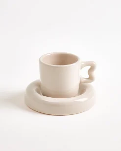 Motel a Miio Seia Espressotasse & Espressountertasse Herz sand Discount