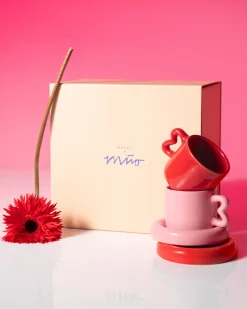 Motel a Miio Seia Geschenk-Set 5-teilig rosa rot Outlet