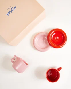 Motel a Miio Seia Geschenk-Set 5-teilig rosa rot Outlet