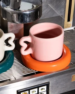 Motel a Miio Seia Tasse & Untertasse Herz orange rosa Sale