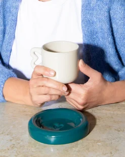 Motel a Miio Seia Tasse & Untertasse Herz dunkelgrün sand Online