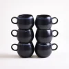 Motel a Miio Turmalina Espressotasse schwarz 6er-Set New
