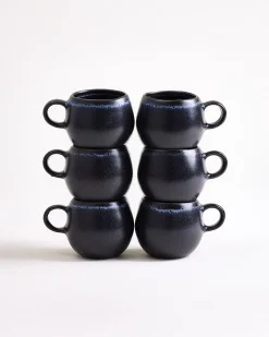 Motel a Miio Turmalina Espressotasse schwarz 6er-Set New